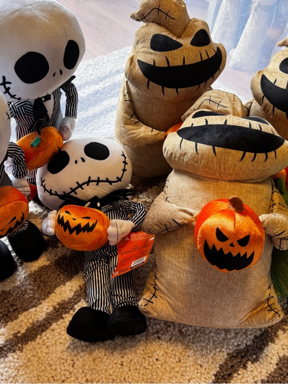 Disney The Nightmare Before Christmas Plush Figures in Black, White, Orange, Tan